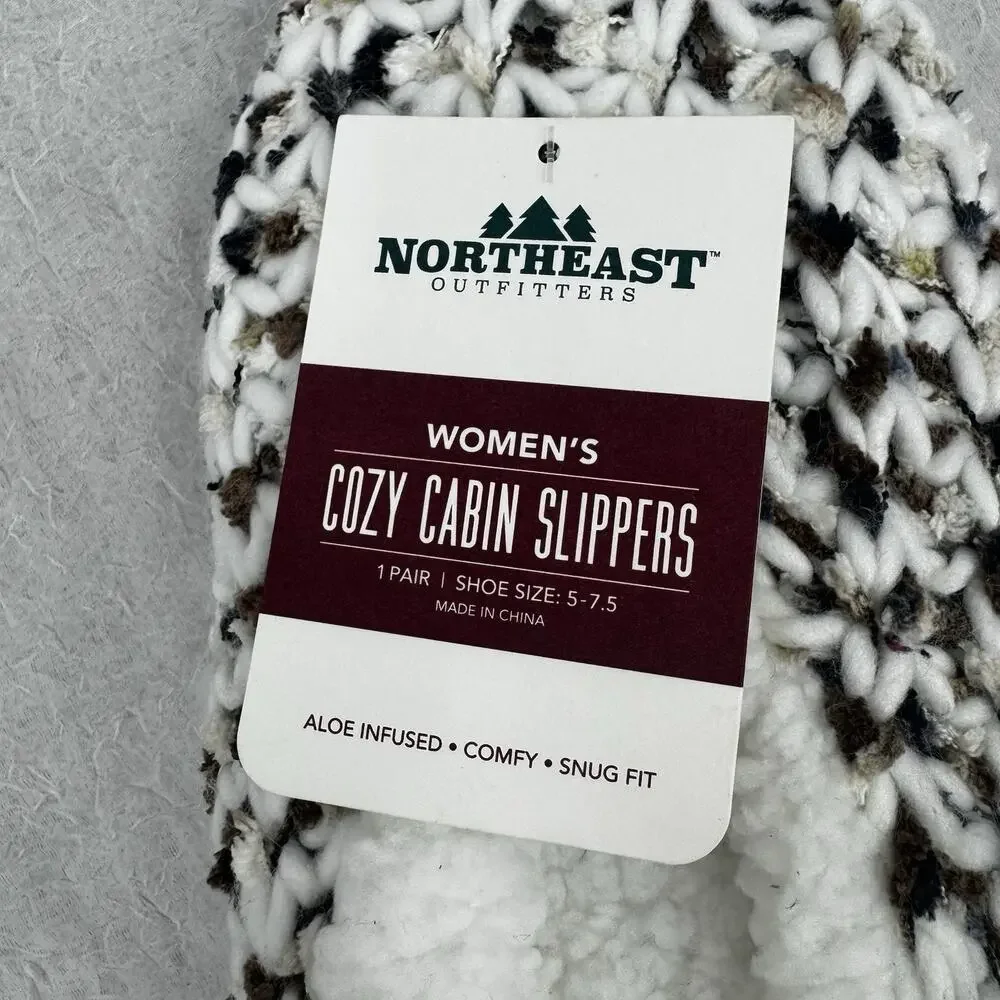 Northeast Outfitters Cozy Cabin Women's Chunky Space Dye Slippers S/M Brown